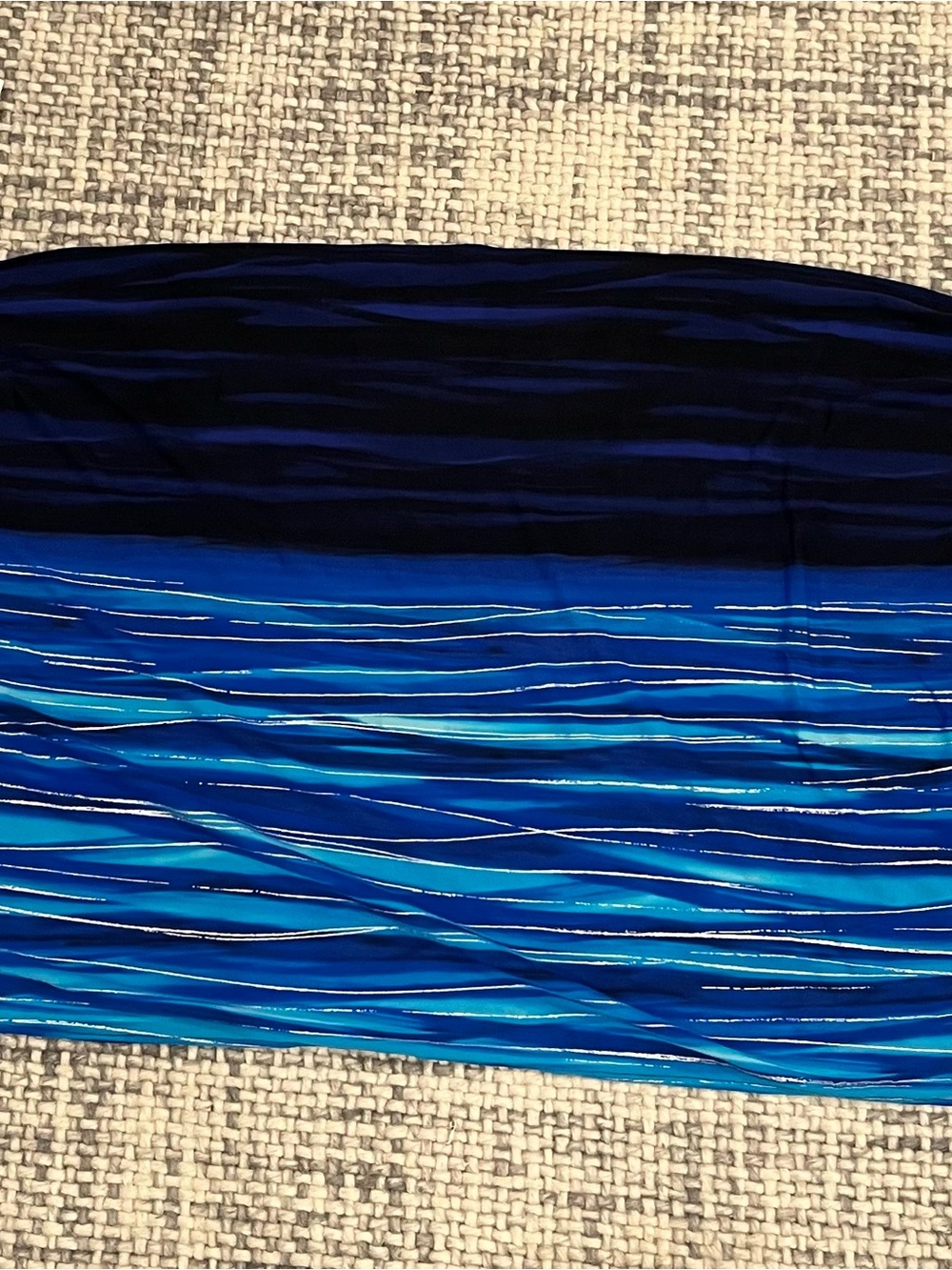 Miraclesuit Blue Ombre Striped Swim Coverup Sarong - Picture 6 of 7